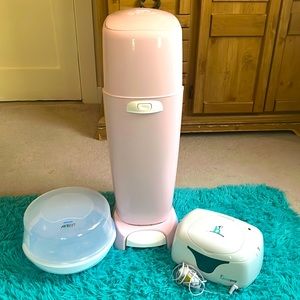 BABY STARTER BUNDLE- Diaper Genie/ Avent Bottle sanitizer/ Wipe warmer